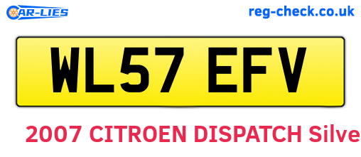 WL57EFV are the vehicle registration plates.