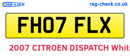 FH07FLX are the vehicle registration plates.