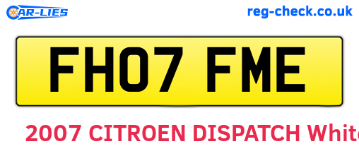 FH07FME are the vehicle registration plates.
