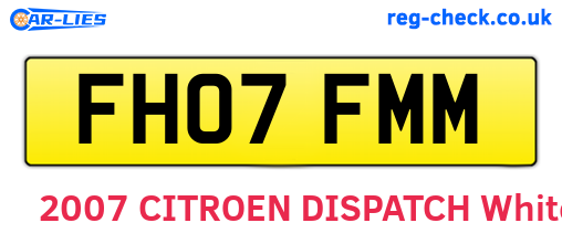 FH07FMM are the vehicle registration plates.