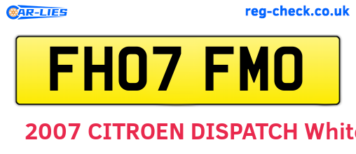 FH07FMO are the vehicle registration plates.