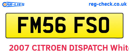FM56FSO are the vehicle registration plates.