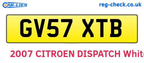 GV57XTB are the vehicle registration plates.