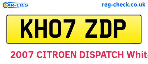 KH07ZDP are the vehicle registration plates.