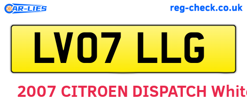 LV07LLG are the vehicle registration plates.
