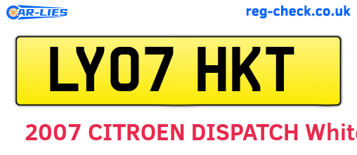 LY07HKT are the vehicle registration plates.