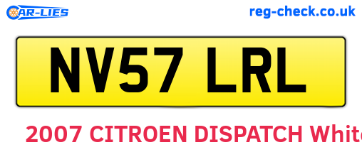 NV57LRL are the vehicle registration plates.