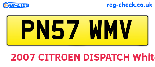PN57WMV are the vehicle registration plates.
