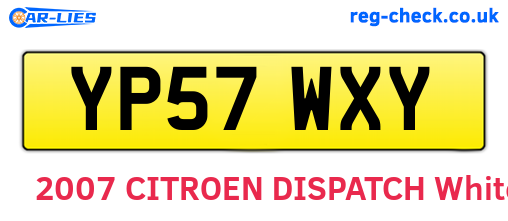 YP57WXY are the vehicle registration plates.