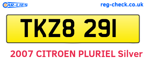 TKZ8291 are the vehicle registration plates.
