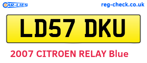 LD57DKU are the vehicle registration plates.