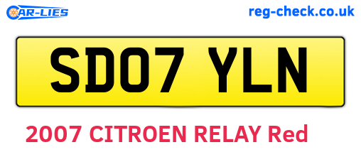 SD07YLN are the vehicle registration plates.