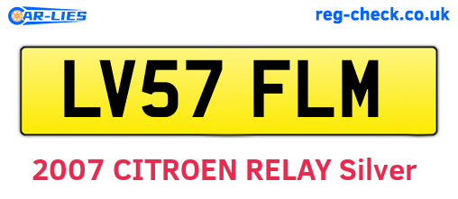 LV57FLM are the vehicle registration plates.