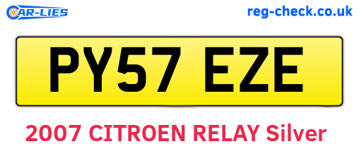 PY57EZE are the vehicle registration plates.
