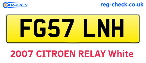 FG57LNH are the vehicle registration plates.