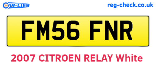 FM56FNR are the vehicle registration plates.