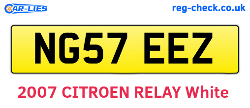 NG57EEZ are the vehicle registration plates.