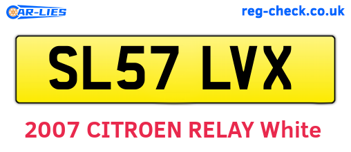 SL57LVX are the vehicle registration plates.