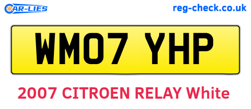 WM07YHP are the vehicle registration plates.
