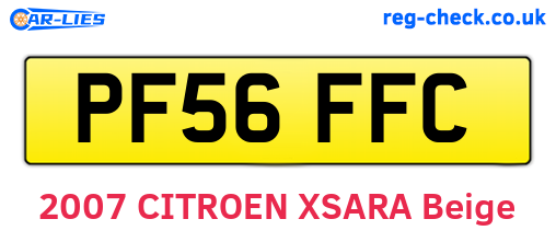 PF56FFC are the vehicle registration plates.