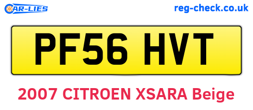 PF56HVT are the vehicle registration plates.