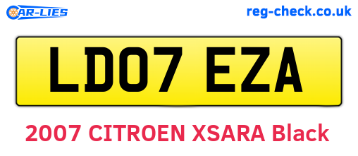 LD07EZA are the vehicle registration plates.