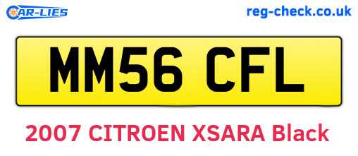 MM56CFL are the vehicle registration plates.