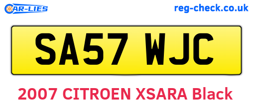 SA57WJC are the vehicle registration plates.