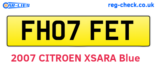 FH07FET are the vehicle registration plates.