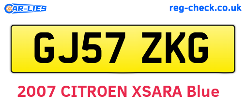 GJ57ZKG are the vehicle registration plates.