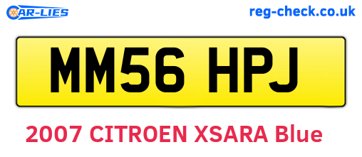 MM56HPJ are the vehicle registration plates.