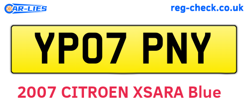 YP07PNY are the vehicle registration plates.