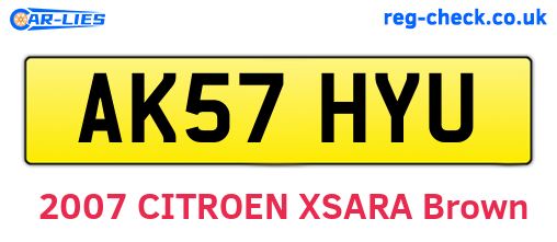 AK57HYU are the vehicle registration plates.