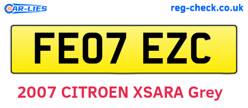 FE07EZC are the vehicle registration plates.