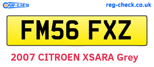 FM56FXZ are the vehicle registration plates.