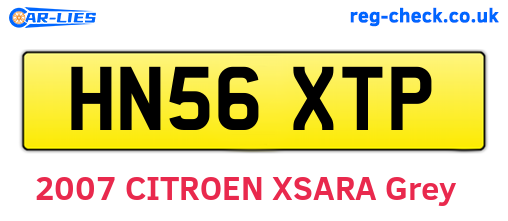 HN56XTP are the vehicle registration plates.