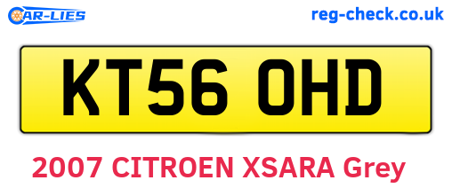 KT56OHD are the vehicle registration plates.