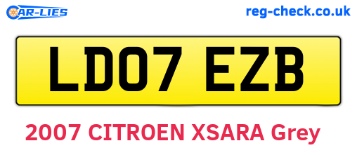LD07EZB are the vehicle registration plates.