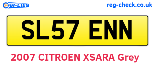 SL57ENN are the vehicle registration plates.