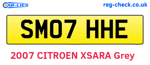 SM07HHE are the vehicle registration plates.