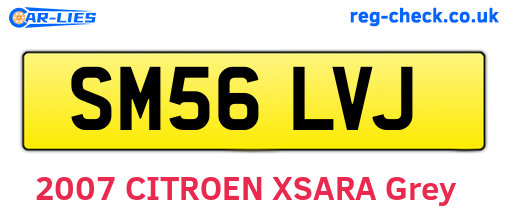 SM56LVJ are the vehicle registration plates.