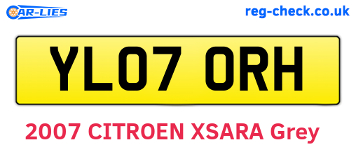 YL07ORH are the vehicle registration plates.
