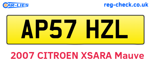 AP57HZL are the vehicle registration plates.
