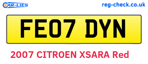 FE07DYN are the vehicle registration plates.
