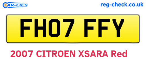 FH07FFY are the vehicle registration plates.