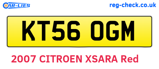 KT56OGM are the vehicle registration plates.