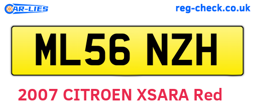 ML56NZH are the vehicle registration plates.