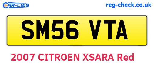 SM56VTA are the vehicle registration plates.