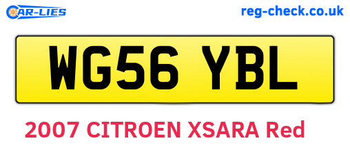 WG56YBL are the vehicle registration plates.