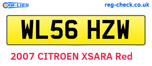 WL56HZW are the vehicle registration plates.